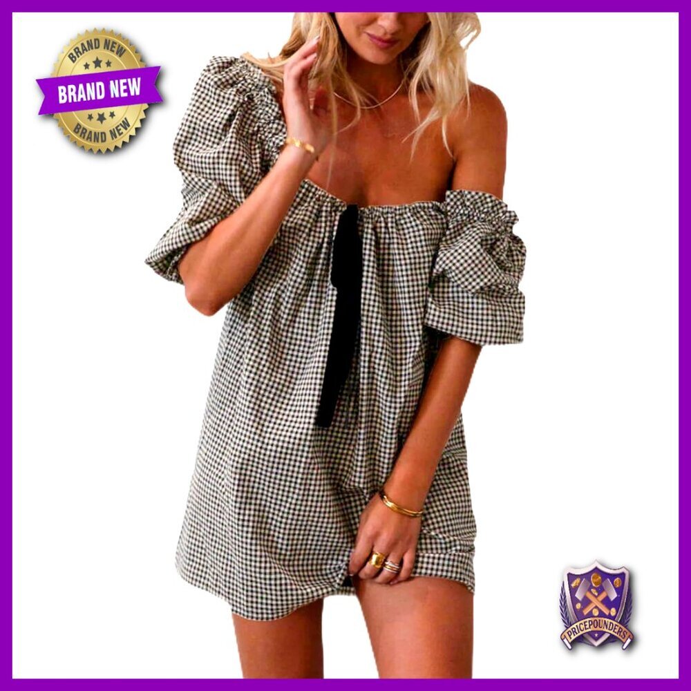 Babydoll Mini Dress Puff Sleeve Floral Sundress Vintage Chic Casual Outfit